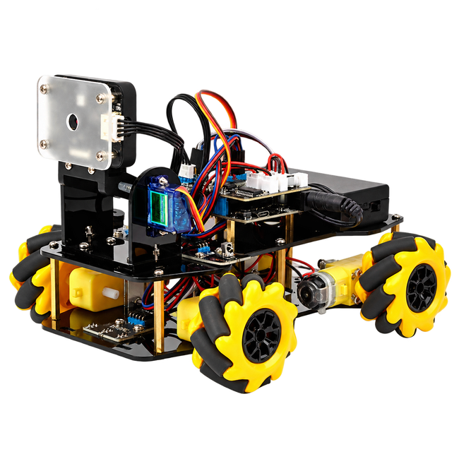 ESP32 Mecanum Robot Car with Vision Expansion — product view. Car kit + vision expansion.