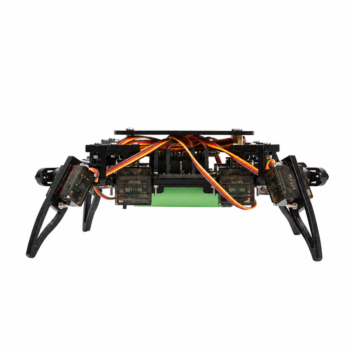 Programmable Quadruped Spider Robot Kit — additional product or project detail. Quadruped kit — battery excluded.