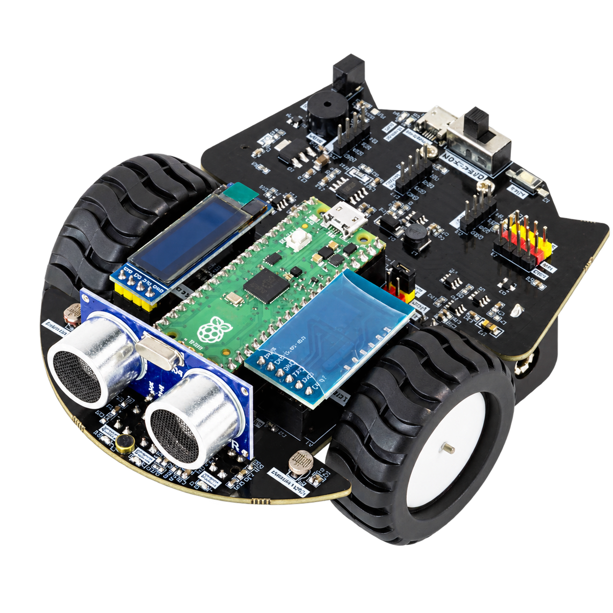 Pico 2 MicroPython Robot Car Kit — product view. Robot kit — Pico 2 controller excluded.