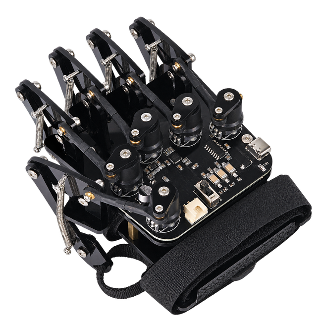 ESP32 Motion-Sensing Robot Control Glove — product view. Motion-control glove kit — robot excluded.