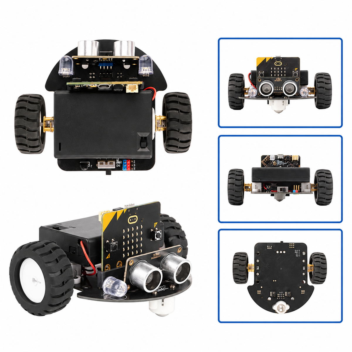 micro:bit Robot Car Kit with Controller — additional product or project detail. Robot car kit with micro:bit — batteries excluded.