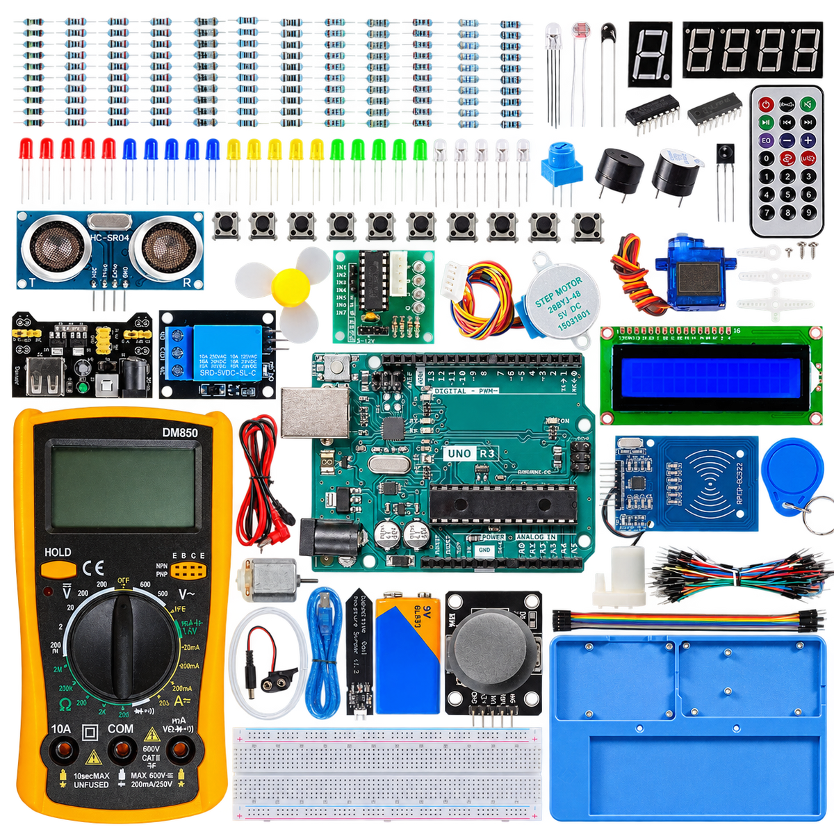 Arduino Uno R3 Inventor Electronics Lab — product view. Inventor electronics kit with Arduino Uno R3.