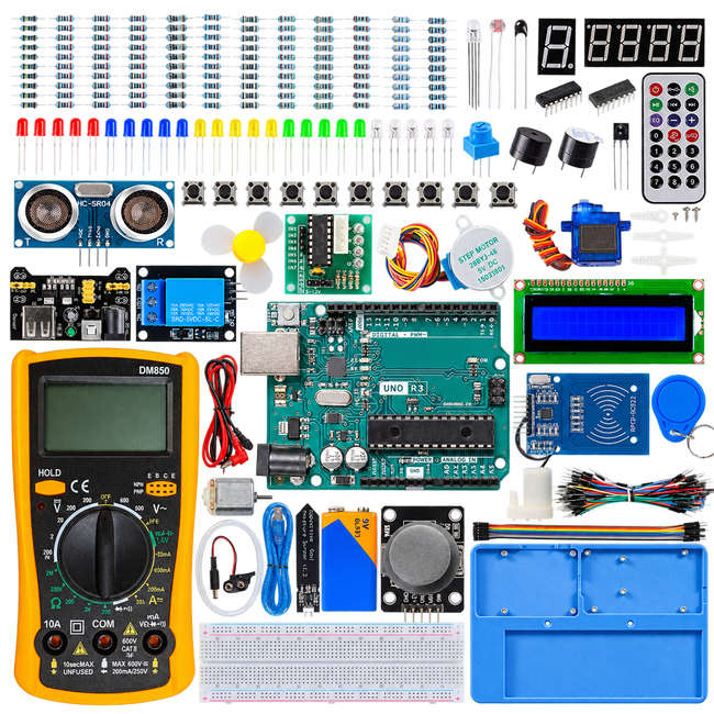 Arduino Uno R3 Inventor Electronics Lab — product view. Inventor electronics kit with Arduino Uno R3.