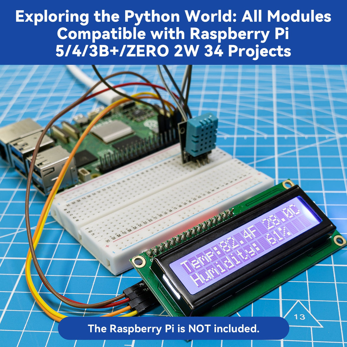 Multi-Platform Maker Sensor Kit — additional product or project detail. Multi-platform sensor kit. Any separately required main controller shown in an example is excluded. Example project; surrounding props, host equipment and separately required parts are not included.