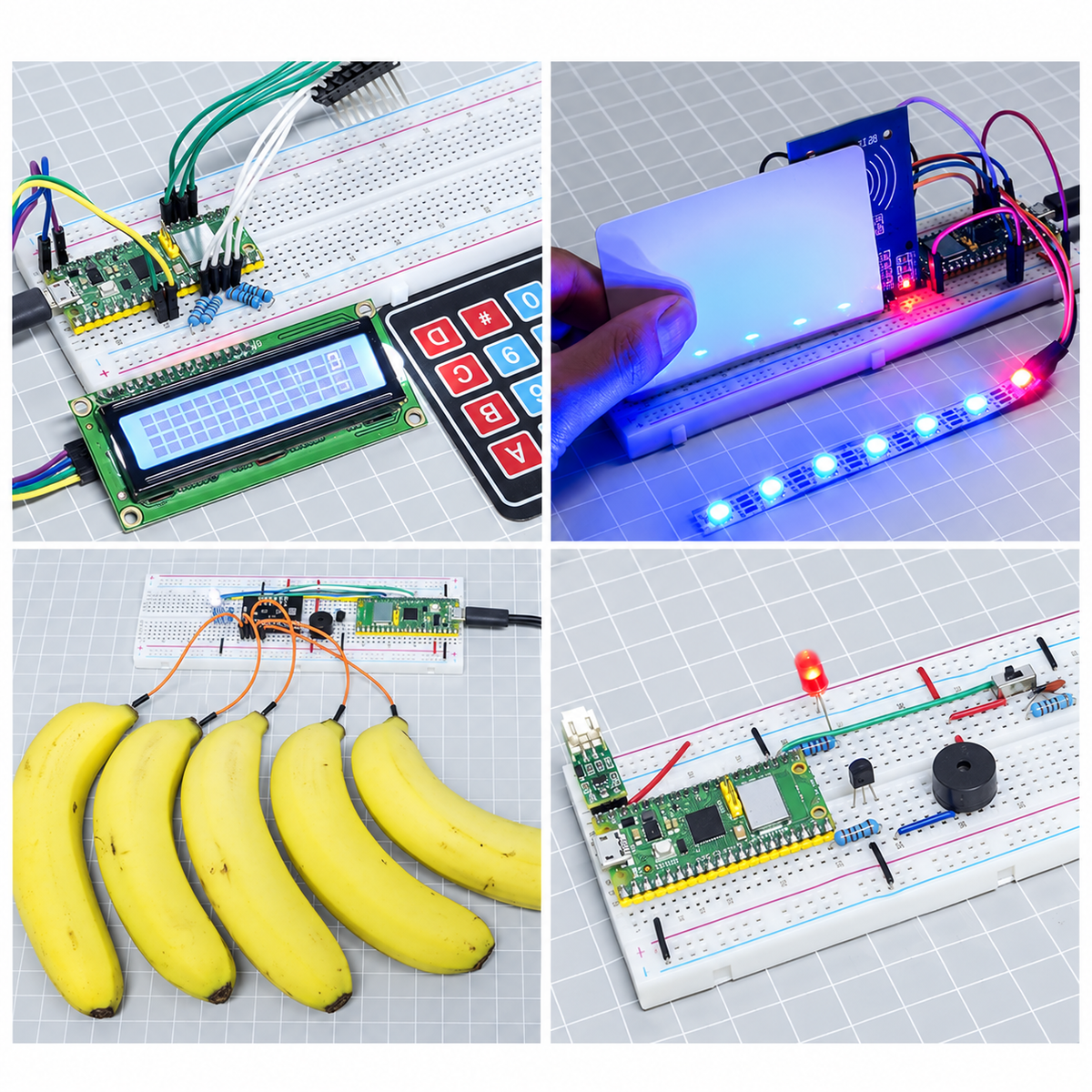 Pico W Wireless Electronics Starter Kit — additional product or project detail. Pico W electronics starter kit. Example project; surrounding props, host equipment and separately required parts are not included.