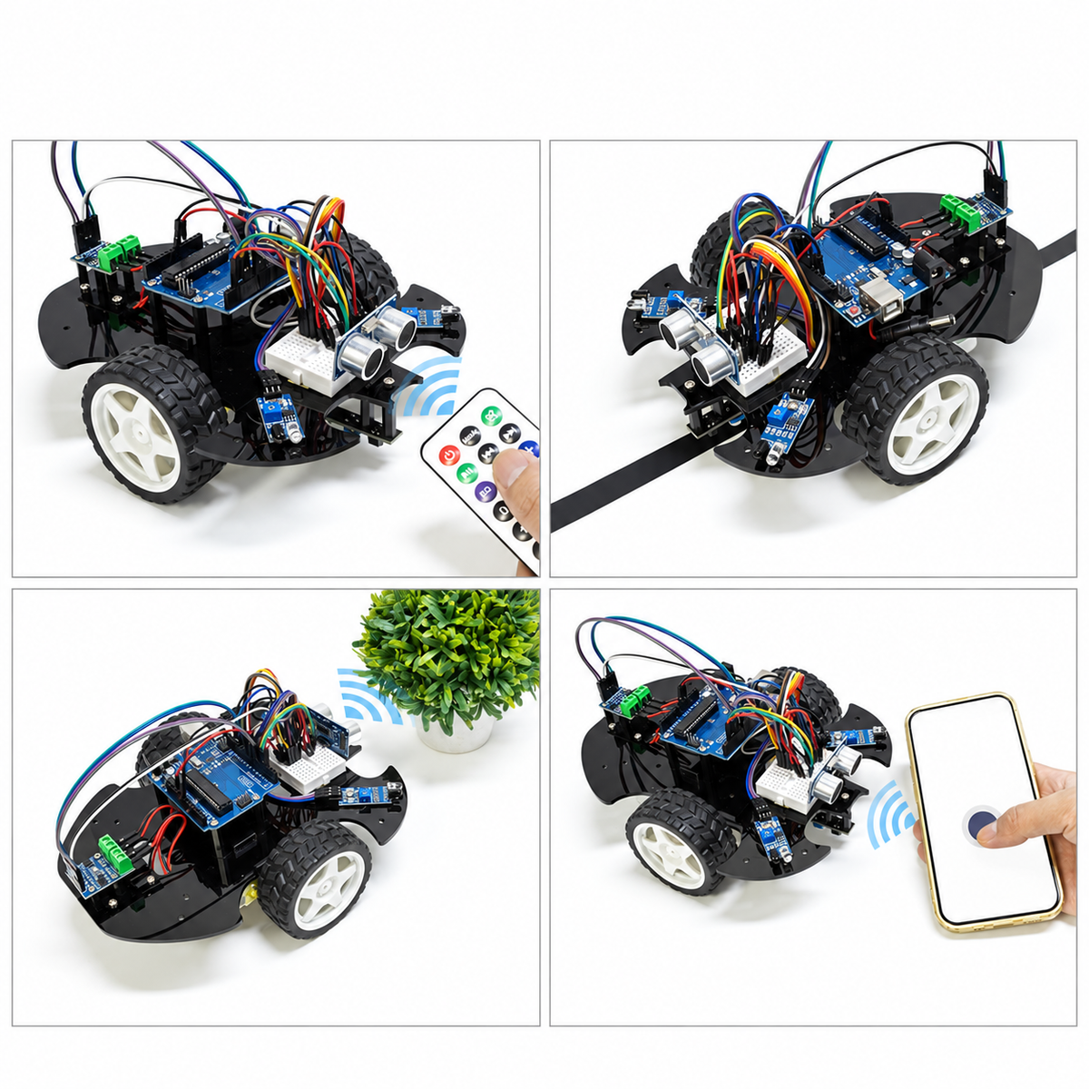 Uno-Compatible 3-in-1 Robotics & IoT Kit — additional product or project detail. Uno-compatible 3-in-1 starter kit. Example project; surrounding props, host equipment and separately required parts are not included.