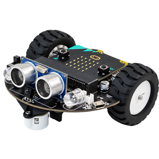 Compact micro:bit Robot Car Kit — product view. Robot car — micro:bit and hand controller excluded.