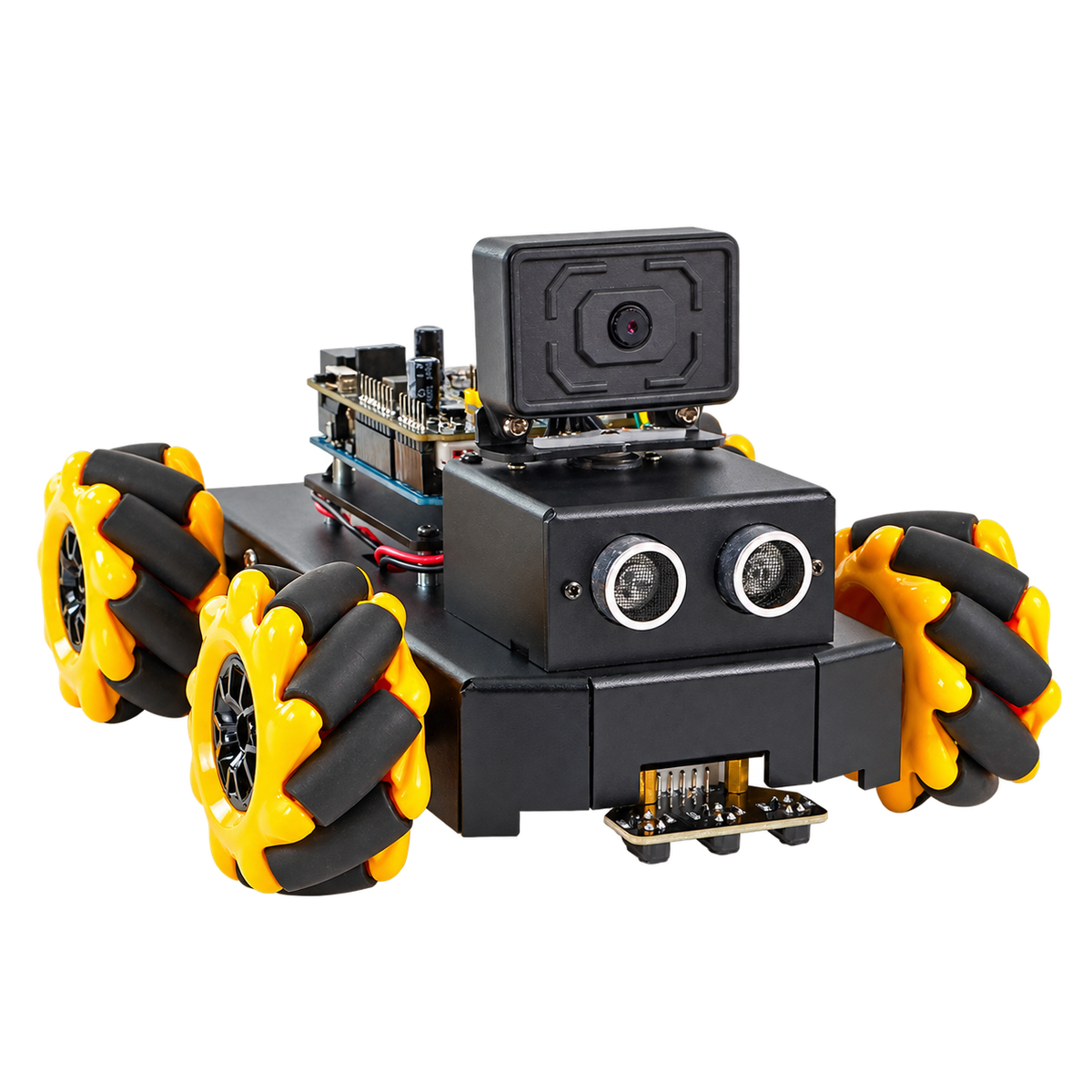 Uno-Compatible Mecanum Vision Robot V2 — product view. Mecanum vision robot kit.
