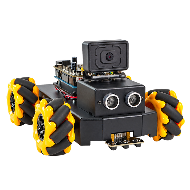 Uno-Compatible Mecanum Vision Robot V2 — product view. Mecanum vision robot kit.