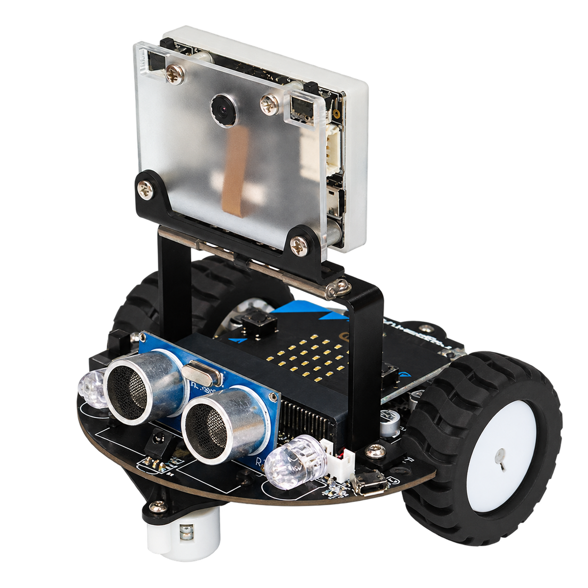 micro:bit Vision Robot with K210 Camera — product view. Standard vision kit — micro:bit excluded.