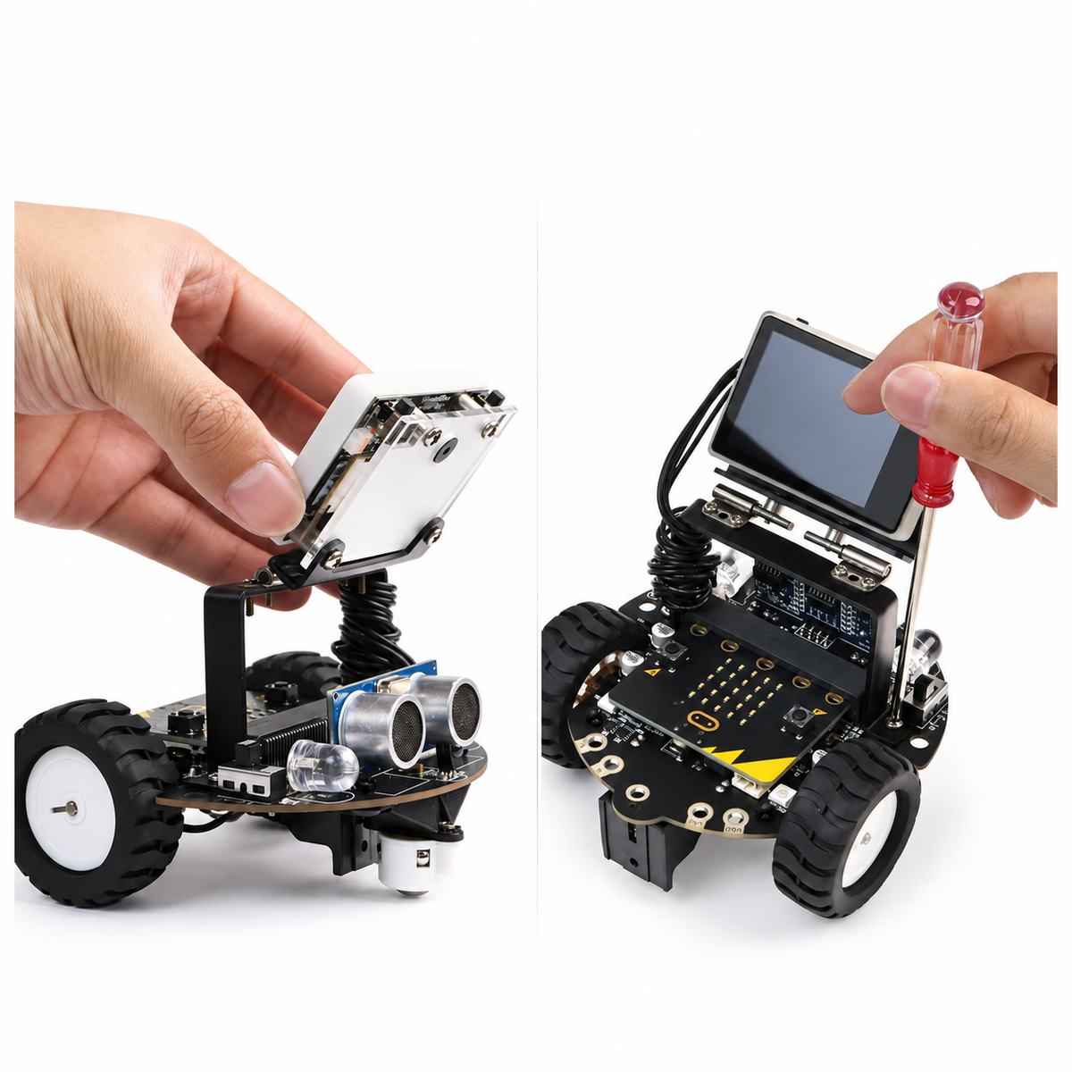 micro:bit Vision Robot with K210 Camera — additional product or project detail. Standard vision kit — micro:bit excluded. Any separately required main controller shown in an example is excluded.