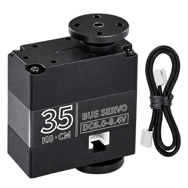 35kg-Class Serial-Bus Robot Servo — product view. One servo — debugging board excluded.