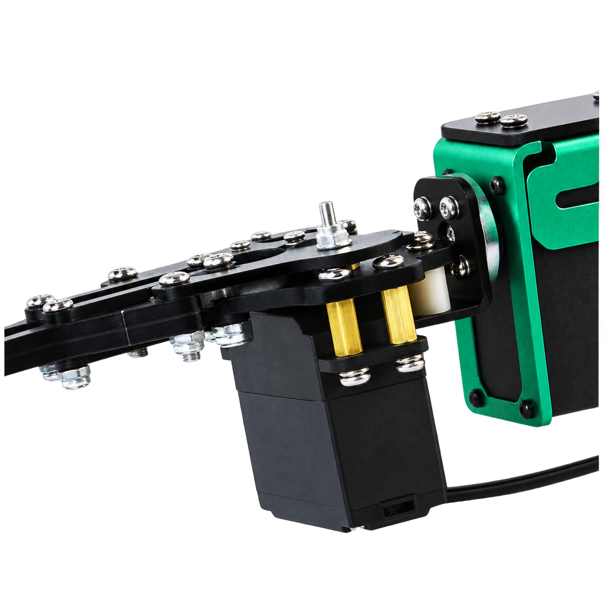 6kg-class serial-bus servo shown in an example installation. Surrounding arm and gripper mechanism not included.