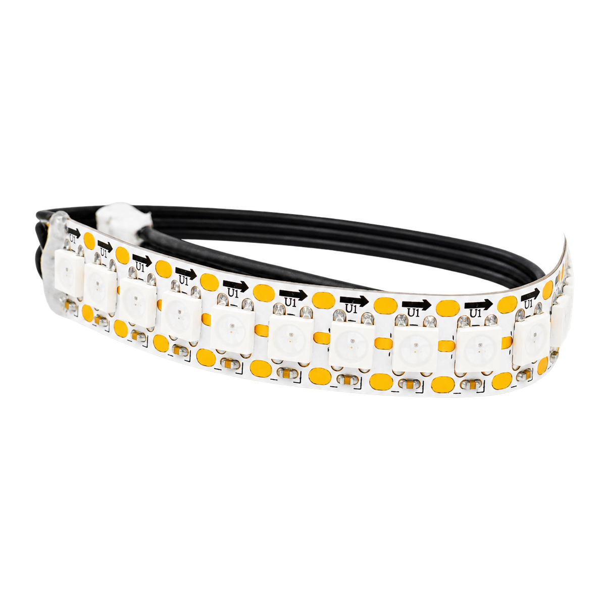 14-LED Addressable RGB Light Strip — product view. One flexible strip with fourteen LEDs.